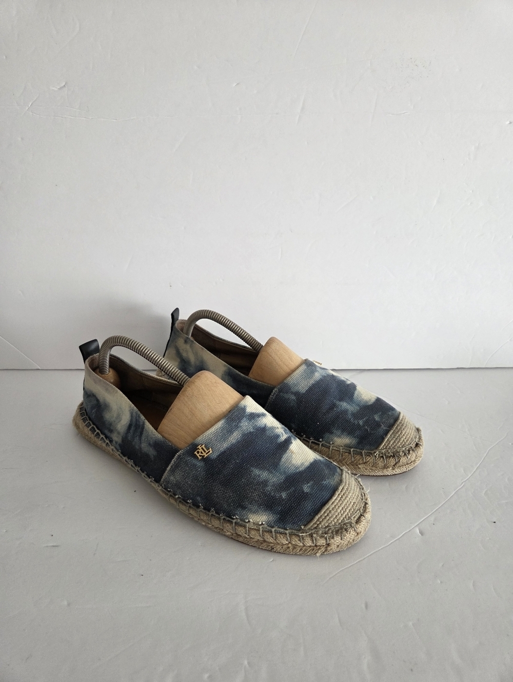 Lauren Ralph Lauren Women's Blue Tie-Dye Espadrille Slip-Ons Flats  Sz.9